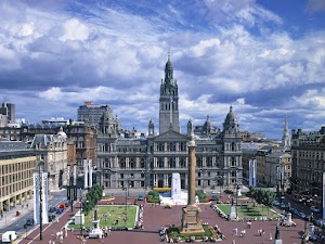 George Square in Glasgow, united kingdom