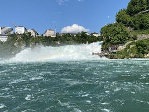 Glass elevator Rhinefalls in Schaffhausen, switzerland