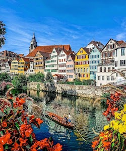 Neckar Rio Grande in Tübingen, germany